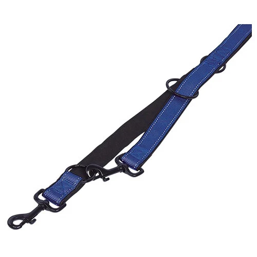Nobby Hunde Führleine Classic Reflect Soft blau/schwarz, diverse Größen, NEU