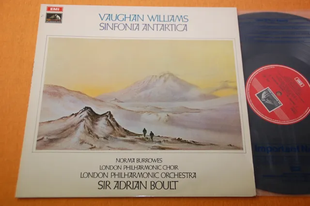 Adrian Boult Vaughan Williams Sinfonia Antarctica UK EMI ASD 2631 Stereo 70s NM