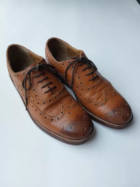 MENS TAN BROWN Brogues Chapman Moore Leather Shoes 1430 Size UK