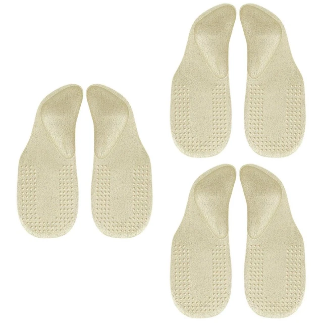 3 Pairs Cuscinetti Per Scarpe Tallone Antiscivolo Plantari Ortopedici Tappetino