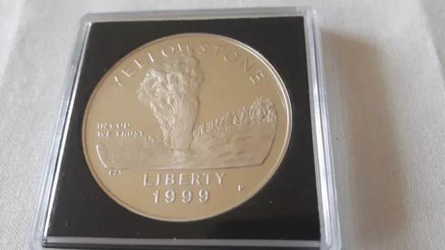 USA 1 Dollar 1999 Yellowstone  Silber Münze PP in Kapsel