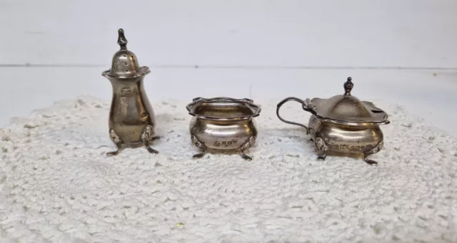 Mappin And Webb Silver Cruet Set - Hallmarked Silver