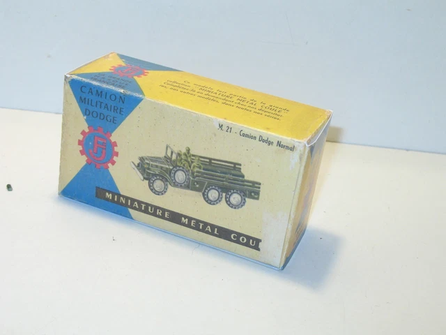 Camion Militaire Dodge 6x6 Bâché Avec 2 Soldats – France Jouet FJ – Échelle 1:55 (Années 60)