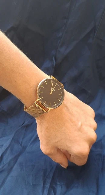 Montre Femme Cluse Minuit Mesh – Cadran Blanc, Bracelet Rose Gold, Idéale Fête Des Mères 2025