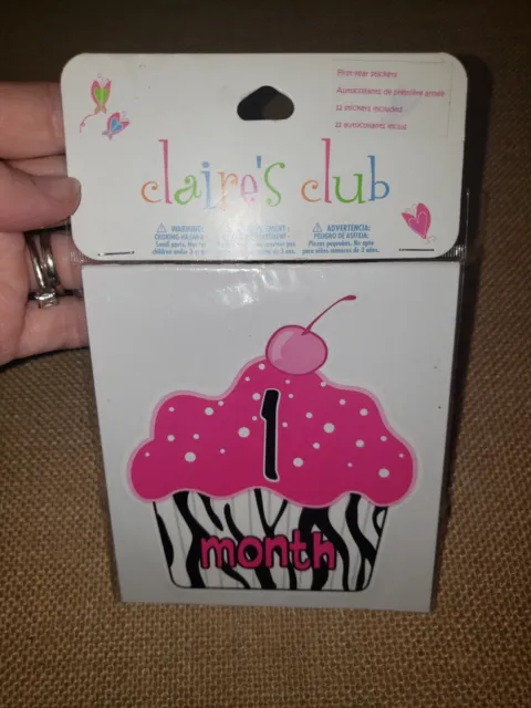 NWT Claire's First Year Stickers For Baby Girl Gift Pictures SHOWER GIFT