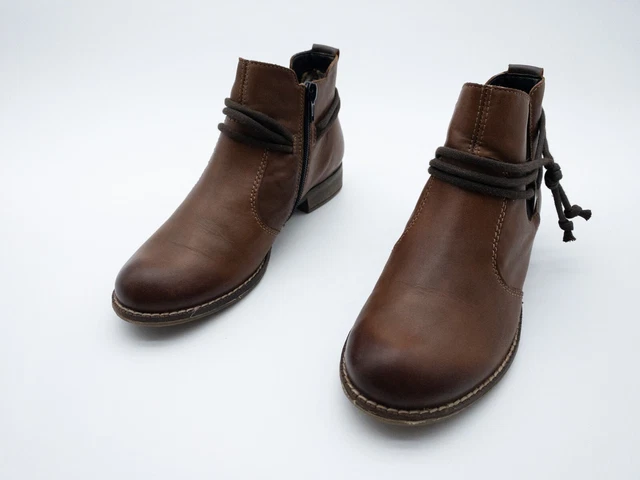 Bottines The Art Company En Cuir Noir - Taille 37, Talons Moyens, Occasion Bien Entretenue