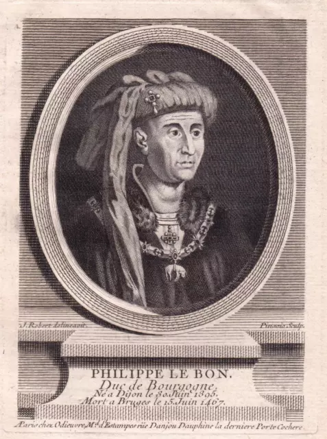 Portrait XVIIIe Philippe Le Bon Comte Palatin De Bourgogne Comte de Flandre