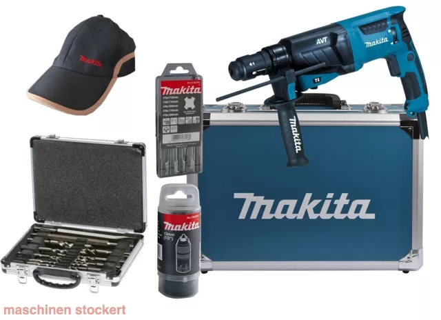 Makita HR2631FT13 Bohrhammer + Makita 13tlg. Bohr und Meißelset