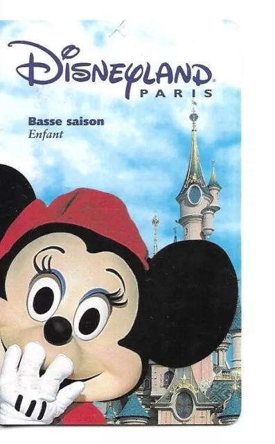 Rare / Passeport Euro Disney : Mickey - Disneyland Paris Eurodisney France Card