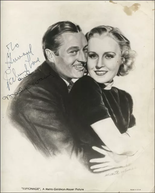 Espionage Movie Cast - Inscribed Printed Photograph Signed In Ink With Co-Signer
