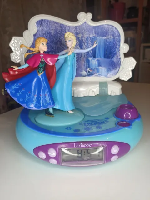 Réveil projecteur Disney La Reine des Neiges 2 Anna Elsa avec fonction  alarme et répétition snooze