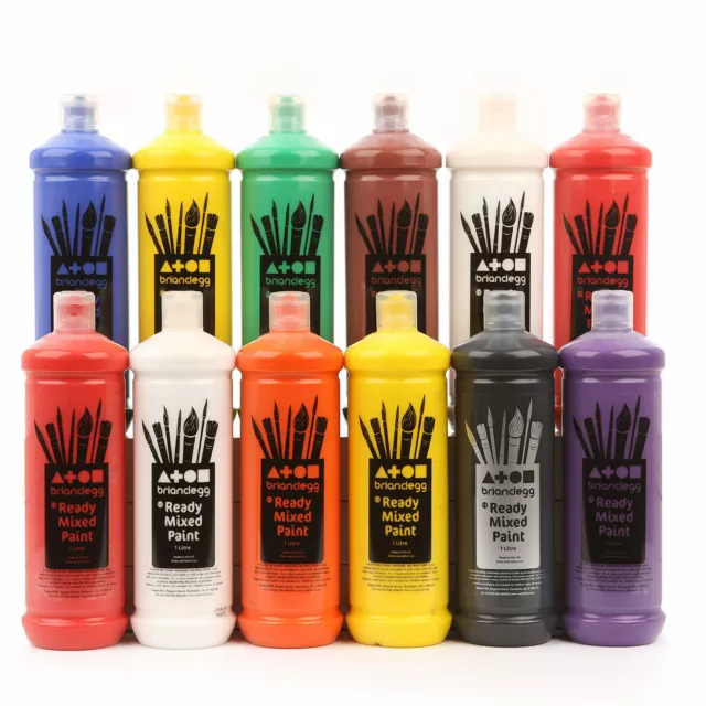 Ready Mix Poster Paint 18 Colours 600ml 5 litre Bottles Bulk School for Kids NEW