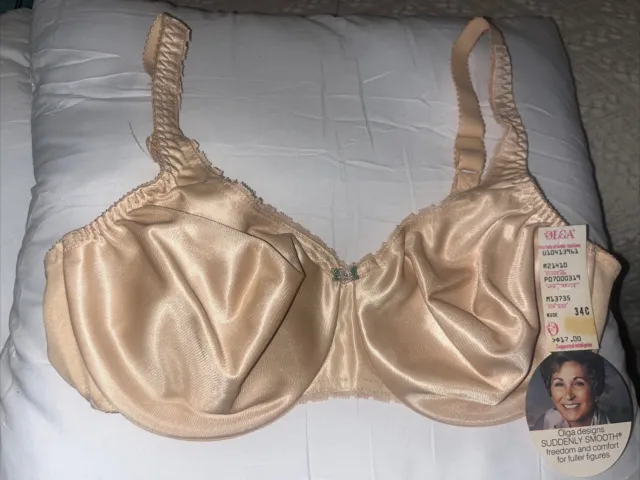 34C Vintage Olga Nude  Wire Cup Bra