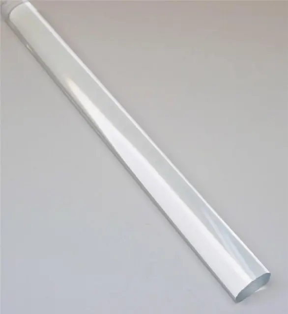 Clear Acrylic Plexiglass Extruded Rod 1" x 12" Transparent 1 Piece