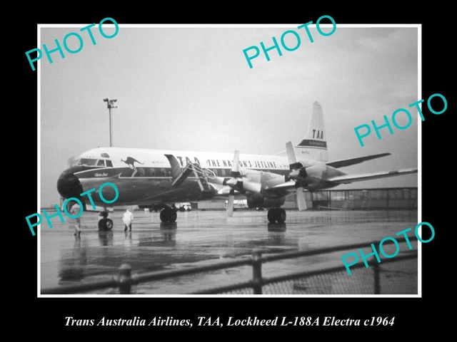 Old Historic Aviation Photo Taa Trans Australia Airlines Lockheed Electra 1964