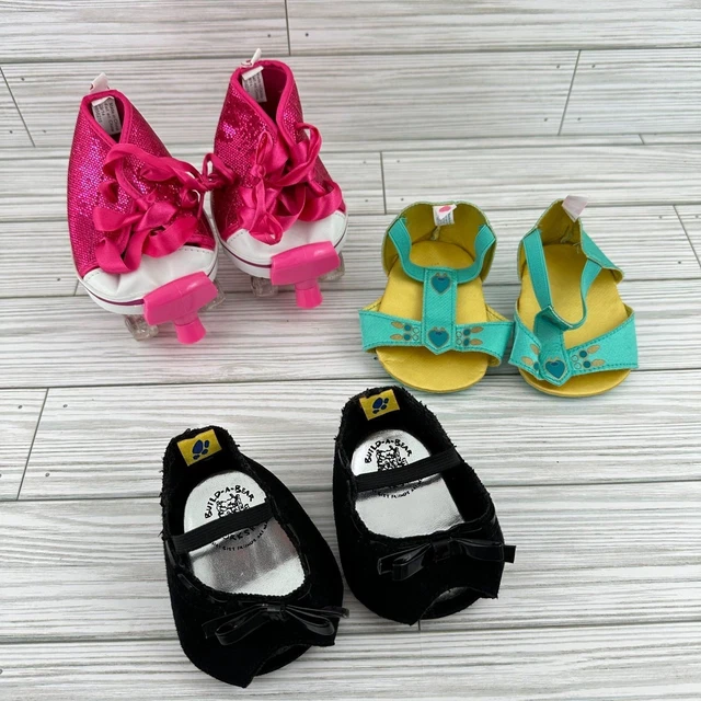 Build A Bear Workshop Bundle Shoes Princess Jasmine, Roller Skates/High Tops