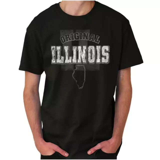 Illinois Original Hometown Vacation Gift IL Womens or Mens Crewneck T Shirt Tee