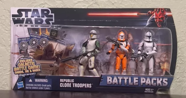 2011 Star Wars Republic Clone Troopers Battle Pack - 3 Action Figure Pack Set