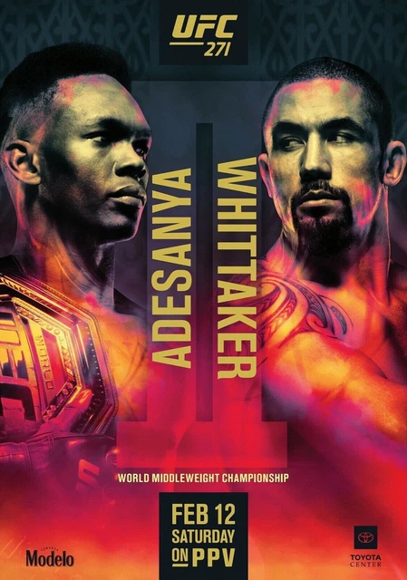 Adesanya Whittaker Poster Locandina 45X32Cm || Arti Marziali Mma Ufc