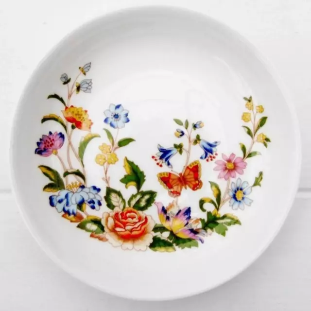 Vintage Aynsley Cottage Garden Fine English Bone China Pin Trinket Tray Dish