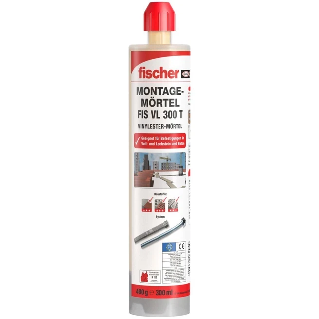 12 Packung Fischer Deutschl. Montagemörtel 300 T #519557 Mörtel/Zement/Gips