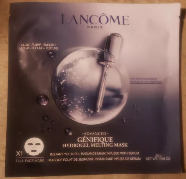 Lancome Advanced Genifique Hydrogel Melting Sheet One Mask 0.98 oz/ 28 g Sealed!
