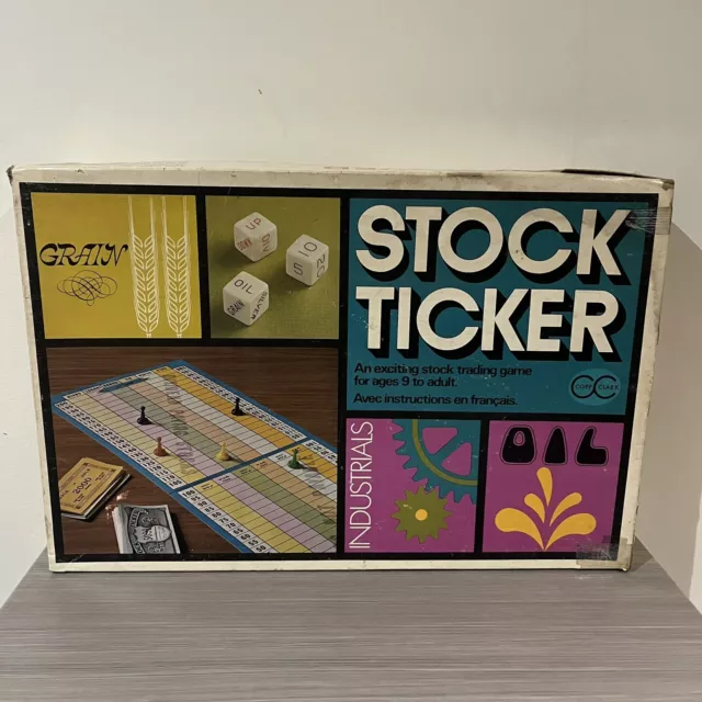 Stock Ticker Board Game Vintage Copp Clark Bilingual Canadian Edition