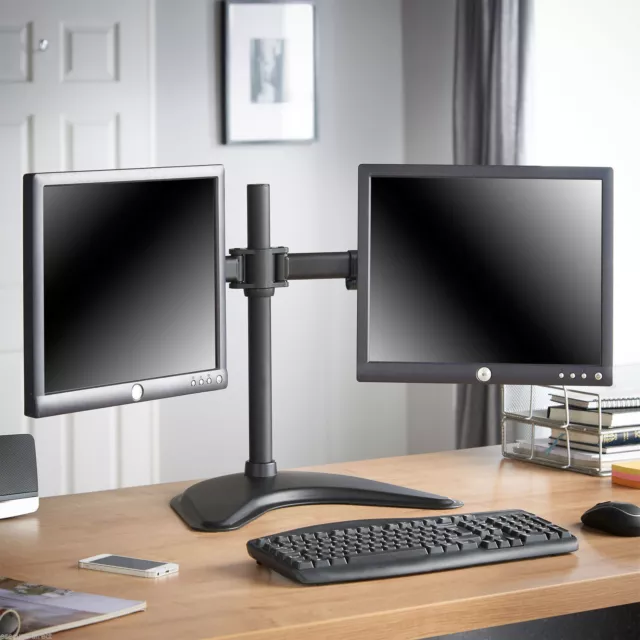 Soporte de escritorio de montaje LCD LED de doble brazo VonHaus para pantallas de 13-27 2