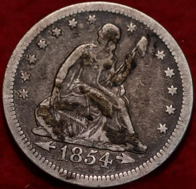 1854 Philadelphia Mint Silver Seated Liberty Quarter