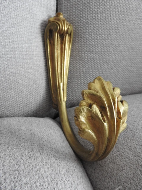 Lot De 4 Crochets Embrasses Rideaux En Laiton – Style Ancien Vintage