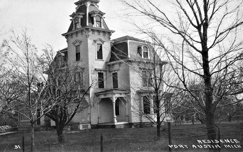 Residence House Port Austin Michigan MI Reprint Postcard