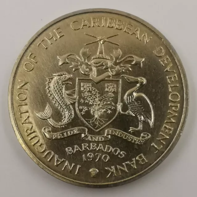 BARBADOS $4 1970 UNC FAO Crown Banana Tree Unique Face Value