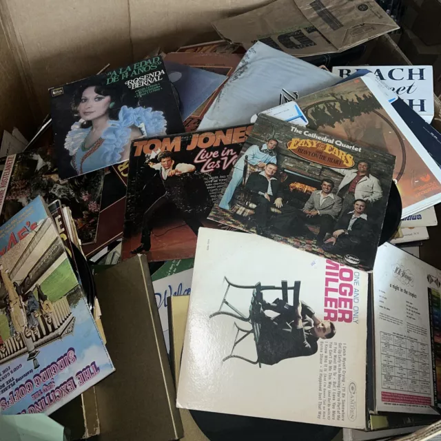 Lote De 50 Discos De Vinilo De 12"" Seleccionados Al Azar De Todos Los Géneros Hip Hop, Rock, Etc.