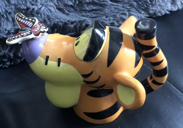 Lovely Cardew Collectable TIGGER HEAD Teapot with Butterfly In Exc Condition