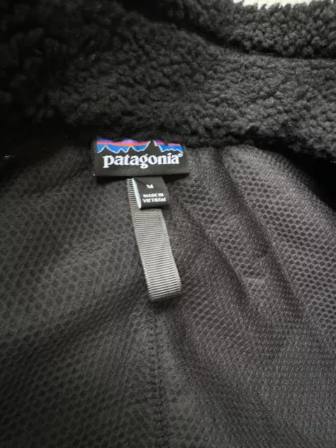 Patagonia Mens Retro X Pile Sherpa Fleece Jacket Size Medium M Black 3