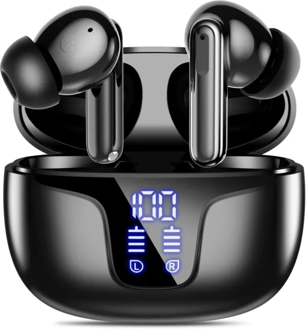 Wireless Bluetooth 5.3 Ear Buds Earbuds 60Hrs Playtime Bass Earphones Headphones