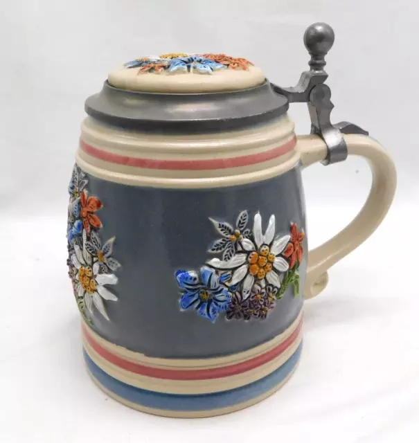 Vintage 80s Beer Stein Gerz W Germany Limited Edition 01615/10000 Flowers Floral