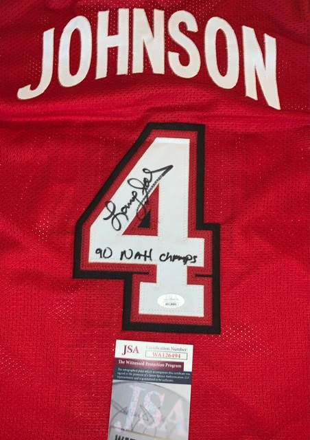 Larry Johnson Signed Autographed Custom UNLV Jersey Insc National Camps JSA