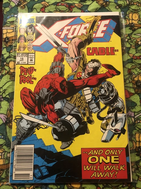 Marvel Comics X-Force #15 1992 1st X-Force w/ Deadpool Vs Cable