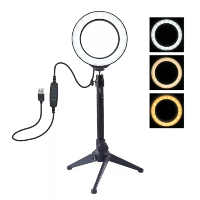 Dimmable LED Selfie Ring Light for Live Stream 4.7 with Stand