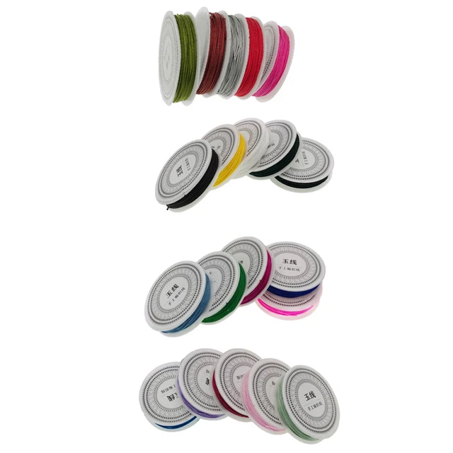 5 Rollen 0.8mm DIY Polyester Geflochtenes Chinesisch Verknoten Makramee Satin