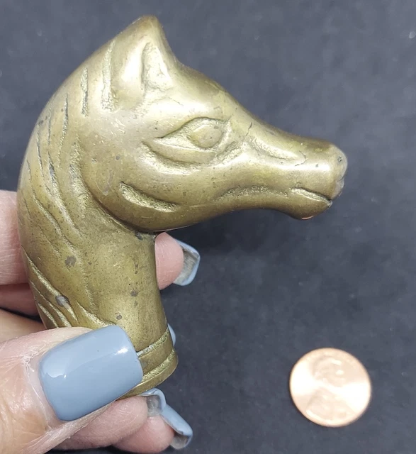Vintage Brass Horse Cane Topper.