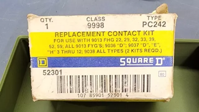 Square D 52301 Replacement Contact Kit for Pressure Switch - Class 9998