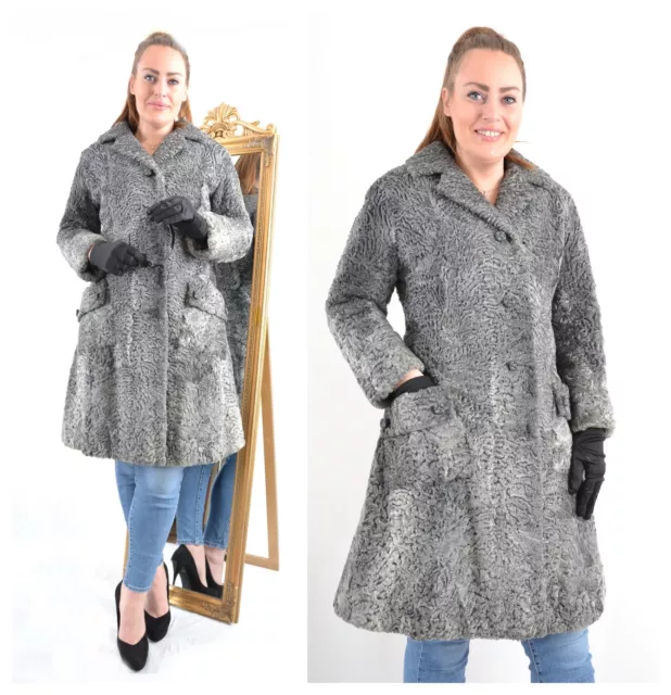 A4786 Swakara Persianer Mantel Pelzmantel Echt Pelz Jacke- Persian Lamb Fur Coat