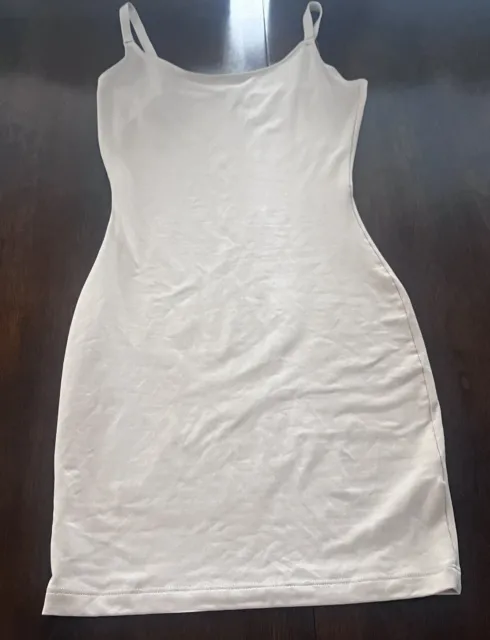 Spanx Womens Slip Dress Tan Size M Hide & Seek Sleeveless Made In Costa Rica