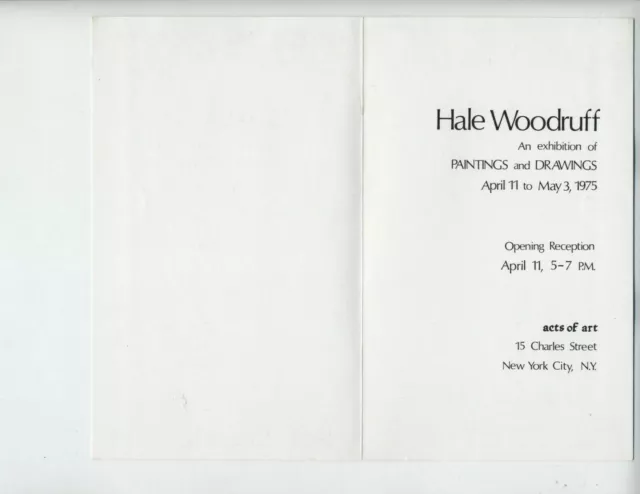 Hale Woodruff African American Artist 3 Pamphlets 1975 1980 1975 Very Rare 2