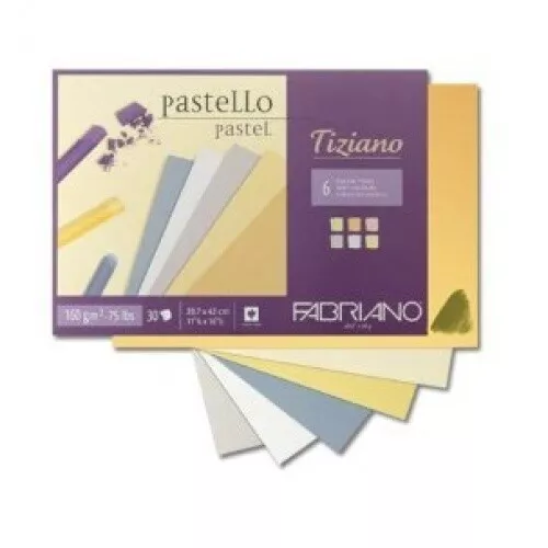 Hochwertiges Pastellpapier farbig Fabriano Tiziano Din A4 30 Blatt 160gr.