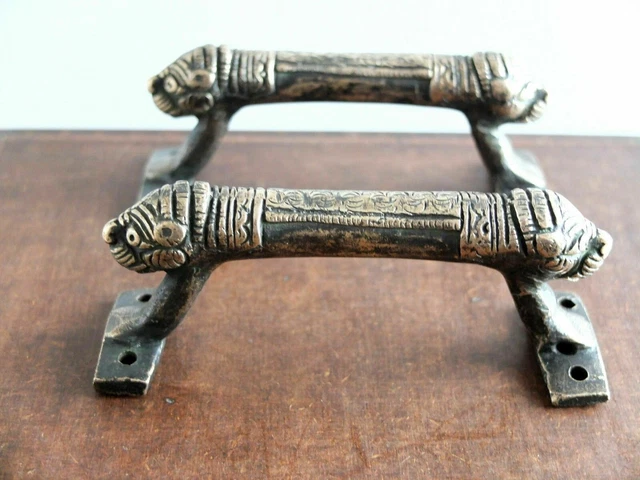 Vintage Antique Style Solid Brass Pair Of Cabinet Door Handles ....Drawer Pulls