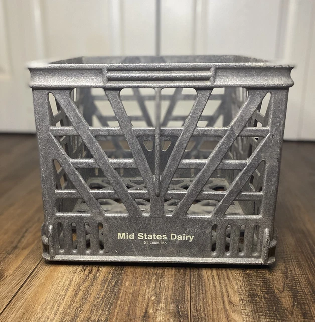 Mid States Dairy Plastic Milk Crate Vintage St Louis Missouri Piper Industries