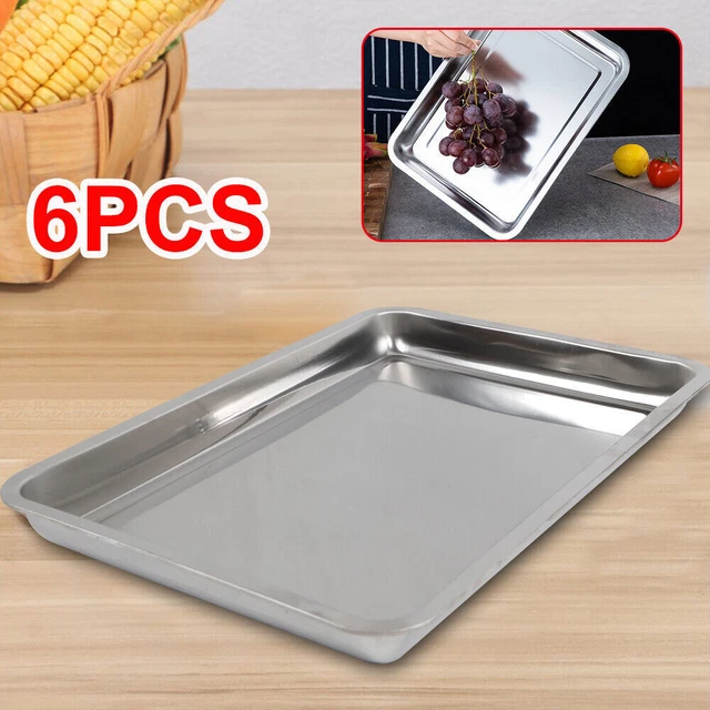 6 Pcs 2" Deep Steam Table Food Pan Stainless Steel Commercial Buffet 8.5 L Pan